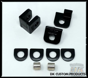 DK Custom M8 Softail Footpeg Adapters - Enables Fitment of Standard Footpegs