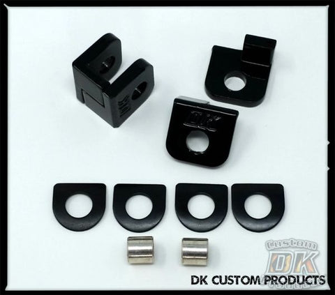 DK Custom M8 Softail Footpeg Adapters - Enables Fitment of Standard Footpegs