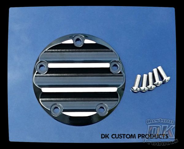 DK Custom Black Finned Points Cover for Evo Sportster, Twin Cam and Milwaukee-Eight