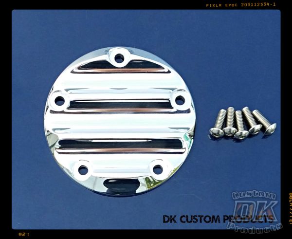 DK Custom Black Finned Points Cover for Evo Sportster, Twin Cam and Milwaukee-Eight