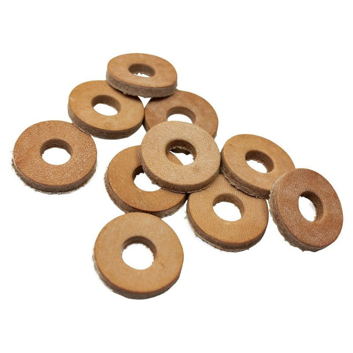 TC Bros Leather Cushion Washers with 3/8 inch Hole 10 pack
