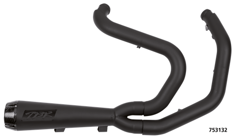 Two Brothers Racing Comp-S 2-Into-1 Exhaust Systems Fits All XL Sportster 2004-2013, Ceramic Black Coated, With Carbon Fibre End Cap