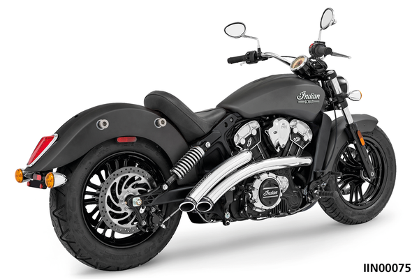 Radical Radius For Indian Scout Fits All Indian Scout 2015-2024, Chrome With Sculpted Black Slash Cut Tips