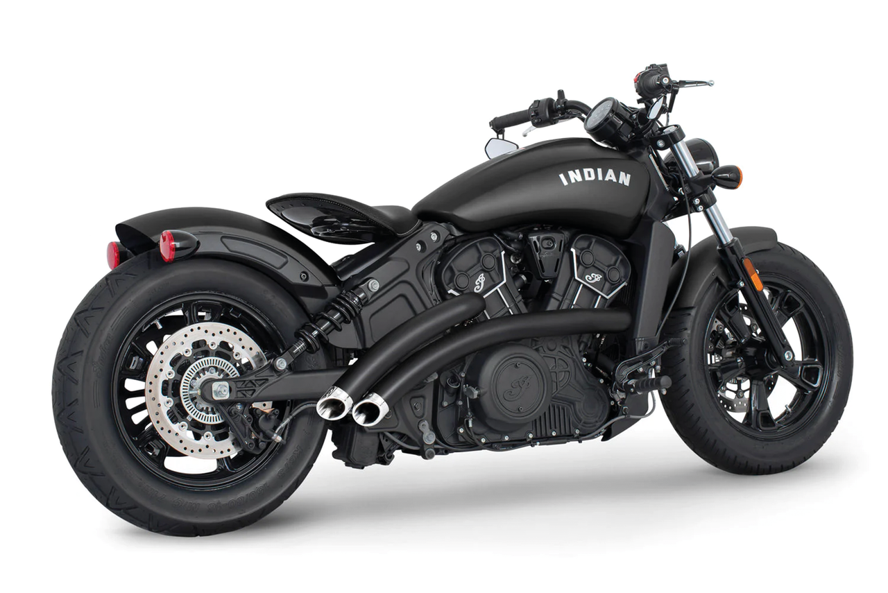 Radical Radius For Indian Scout Fits All Indian Scout 2015-2024, Black With Chrome Slash Cut Tips