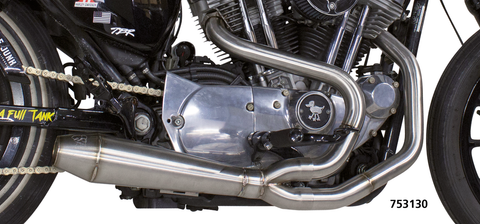Two Brothers Racing Gen-II 2-Into-1 Exhaust Systems XL Sportster 2014-2022, Raw Finish