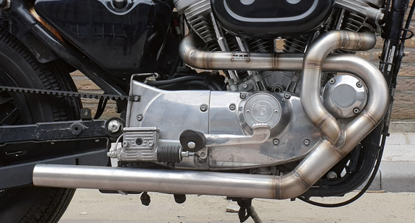 Mad Stainless Steel Exhaust Pipes Mad Eleanor 2-Into-1 For 1986 To Present Sportster