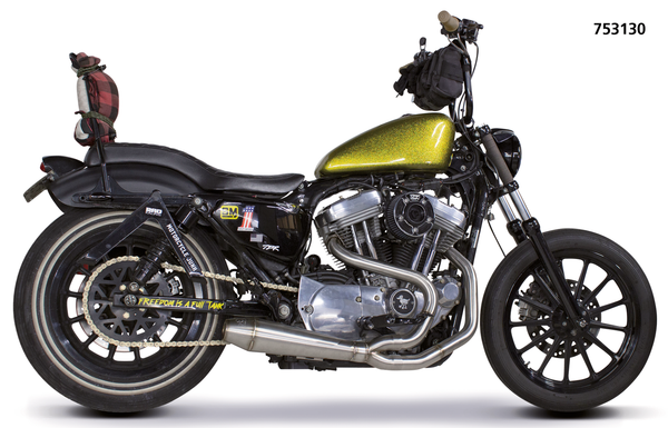 Two Brothers Racing Gen-II 2-Into-1 Exhaust Systems XL Sportster 2014-2022, Raw Finish