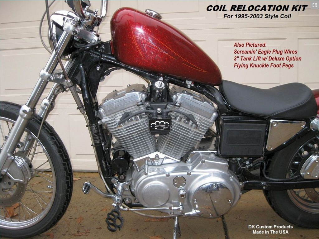 Sportster Coil Relocation Kit 1995 2003 H C Custom