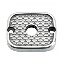 Lowbrow Customs Fish Scale Master Cylinder Cover 96-09 Harley Davidson