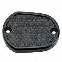 Lowbrow Customs Fish Scale Master Cylinder Cover 04+ XL Sportster BLACK